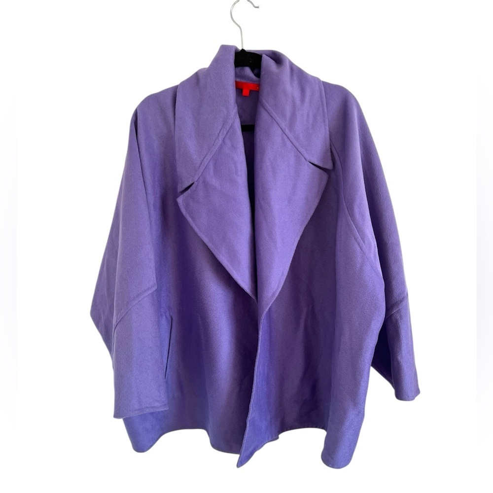 Shamask Wool Cashmere Lilac Purple Wrap Coat, size 2